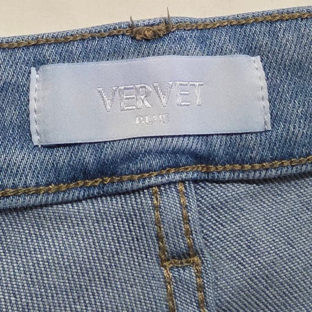 VERVET Blue Jeans Women's 31 Light Wash Straight Stretch - Picture 7 of 10